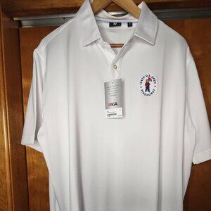 124th U.S. Open at Pinehurst 2024 FootJoy Men's Solid Lisle Golf Polo